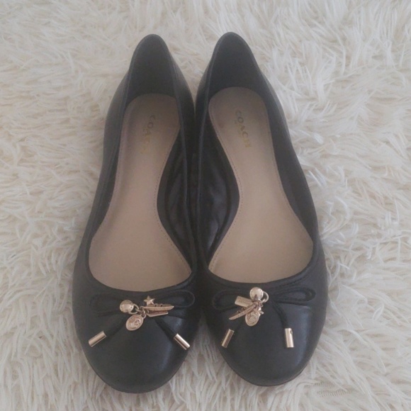 Coach | Shoes | Coach Charm Leather Flats | Poshmark